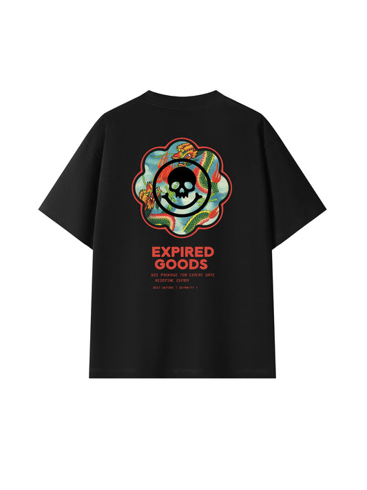 010 Expired Goods Flower Dragon Print
